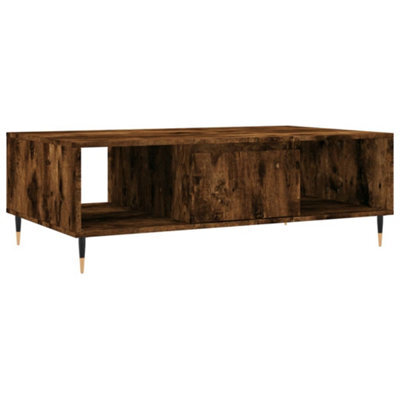 Berkfield Sturdy Coffee Table Smoked Oak 104X60X35 Cm Engineered Wood - image 1
