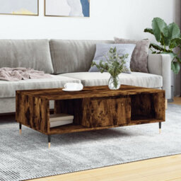 Berkfield Sturdy Coffee Table Smoked Oak 104X60X35 Cm Engineered Wood - thumbnail 2