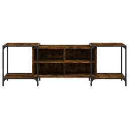 Berkfield Tv Cabinet Smoked Oak 153X37X50 Cm Engineered Wood - thumbnail 4