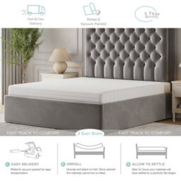 Mattress Guru 3 Zone Mattress, 15 Cm, High-Memory Foam Mattresses With Cleanable Cover, Regular, 4Ft6 Double 135 X 190 Cm - thumbnail 8