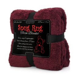 Snug Rug Blanket Luxury Sherpa Fleece Sofa Tv Throw Gift Blankets 127X178Cm - Mulberry Red - thumbnail 7