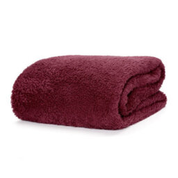 Snug Rug Blanket Luxury Sherpa Fleece Sofa Tv Throw Gift Blankets 127X178Cm - Mulberry Red - thumbnail 5