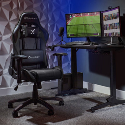 X Rocker Agility Compact Ergonomic Esports Gaming Chair For Juniors - Carbon Black - image 1