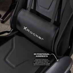 X Rocker Agility Compact Ergonomic Esports Gaming Chair For Juniors - Carbon Black - thumbnail 6