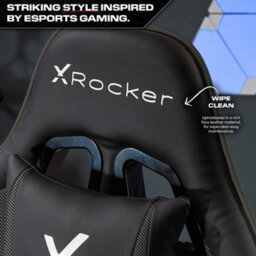 X Rocker Agility Compact Ergonomic Esports Gaming Chair For Juniors - Carbon Black - thumbnail 4