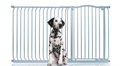 Bettacare Extra Tall Curved Top Dog Gate, 171Cm - 180Cm, Matt Grey, Extra Tall 100Cm In Height, Pressure Fit Pet Gate - image 1