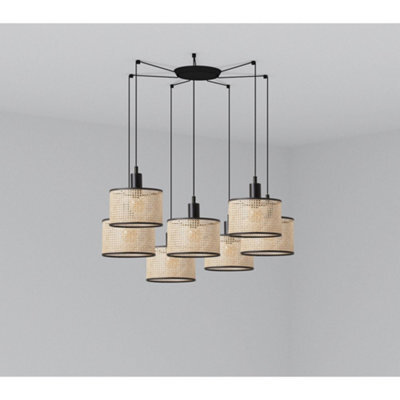 Luminosa Lighting Luminosa Mambo Cluster Pendant Ceiling Light Beige, E27