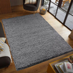 Smart Living Shaggy Soft Thick Area Rug, Living Room Carpet, Kitchen Floor, Bedroom Soft Rugs 80Cm X 150Cm - Dark Grey - thumbnail 2