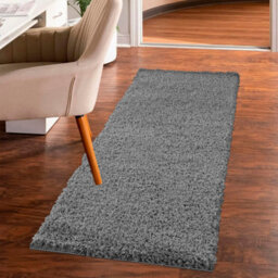 Smart Living Shaggy Soft Thick Area Rug, Living Room Carpet, Kitchen Floor, Bedroom Soft Rugs 80Cm X 150Cm - Dark Grey - thumbnail 3