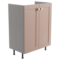 Ashford Matt Dusty Pink Shaker Freestanding Bathroom & Wet Room Base Unit (W)595mm (H)820mm - thumbnail 1
