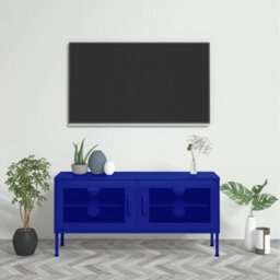 Berkfield Tv Cabinet Navy Blue 105X35X50 Cm Steel - thumbnail 1