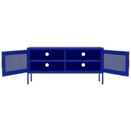 Berkfield Tv Cabinet Navy Blue 105X35X50 Cm Steel - thumbnail 6