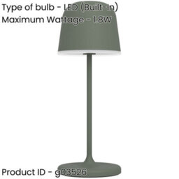 Loops 2 Pack Stylish Green Led Table Lamp For Modern Home Décor - Perfect Indoor Lighting Solution - thumbnail 2