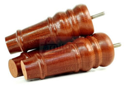 L&F 4 Replacement Furniture Feet Mahogany Stain Turned Wooden Legs 165mm High Settee Chairs Sofas Footstools M8 (8mm) Tsp2071 - thumbnail 6