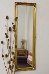 Mirroroutlet Fraser Gold Beaded Dress Mirror 122 X 41 Cm - thumbnail 3