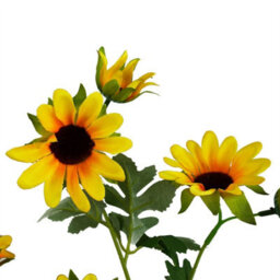 Leaf Pack Of 6 X 70Cm Artificial Yellow Daisy Flower Spray - thumbnail 3