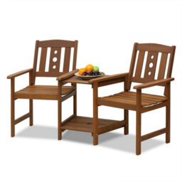 Walplus Furinno Tioman Outdoor Hardwood Jack & Jill Chair Set - thumbnail 2