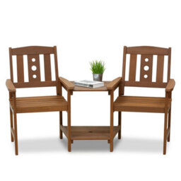 Walplus Furinno Tioman Outdoor Hardwood Jack & Jill Chair Set - thumbnail 1