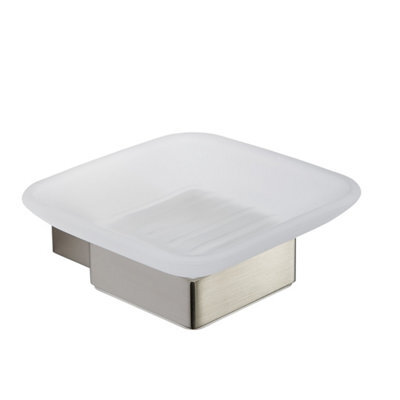 FNX Bathrooms Brushed Nickel Soap Dish Holder - Durable Wall Mounted Design - image 1