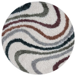 The Rugs Moodi Shaggy Multicolour Mirage Rug Runner Striped Thick High Pile For Living Rooms, Bedrooms, Hallways, Kitchens - thumbnail 9