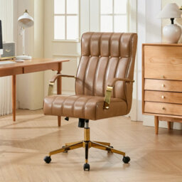 Living And Home Brown Ergonomic High Back Office Chair With Casters