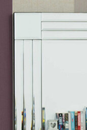 Mirroroutlet Milton All Glass Bevelled Mirror 68 X 58Cm - thumbnail 3