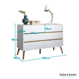 Nöa & Nani Noa & Nani Chest Of Drawers 6 Drawer In Classic White Otto - thumbnail 6