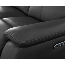 Aspire Kingsmere Power Recliner Armchair (1 Seater) In Real Leather, Black - thumbnail 5