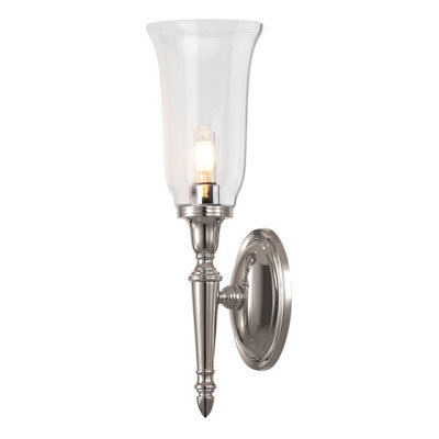 Luminosa Lighting Luminosa Dryden 1 Light Bathroom Wall Light Polished Nickel Ip44, G9 - image 1