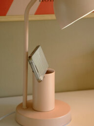 Nordlux Devone Metal Table Lamp Pen & Phone Holder  Pink,mains - thumbnail 7