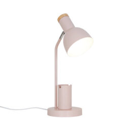 Nordlux Devone Metal Table Lamp Pen & Phone Holder  Pink,mains