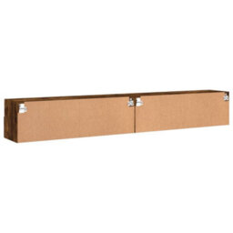 Walplus Tv Wall Cabinets 2 Pcs Smoked Oak 100X30X30 Cm Engineered Wood - thumbnail 9