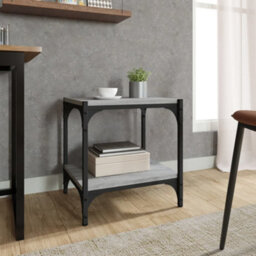Berkfield Tv Cabinet Grey Sonoma 40X33X41 Cm Engineered Wood And Steel - thumbnail 3