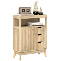 Homcom Modern Sideboard Storage Cabinet For Living Room Dining Room Bedroom - thumbnail 2
