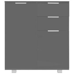 Vidaxl Sideboard High Gloss Grey 71X35X80 Cm Engineered Wood - thumbnail 3