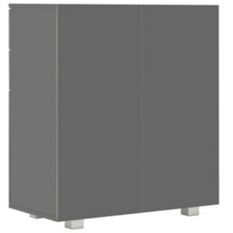Vidaxl Sideboard High Gloss Grey 71X35X80 Cm Engineered Wood - thumbnail 5