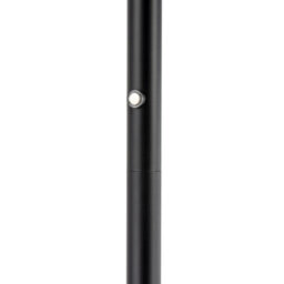 Happy Homewares Designer Floor Lamp In Matte Black With Large Led Halo Light Ring - thumbnail 4