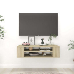 Berkfield Hanging Tv Cabinet Sonoma Oak 100X30X26.5 Cm Engineered Wood - thumbnail 1