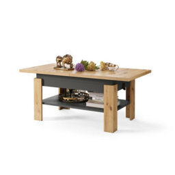 Heze Furniture Runa 2 In 1 Extending Coffee / Dining Table 130-170Cm - Artisan Oak / Anthracite - thumbnail 4