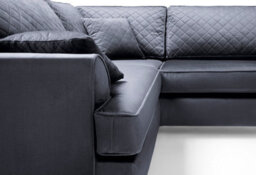 Abakus Direct Ferguson Corner Sofa Dark Grey Velvet - thumbnail 7