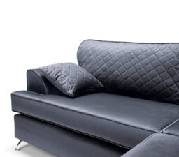 Abakus Direct Ferguson Corner Sofa Dark Grey Velvet - thumbnail 9