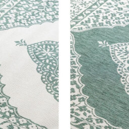 The Rugs Gemini Reversible Indoor & Outdoor Rug Polypropylene Medallion Rug In Green - thumbnail 2