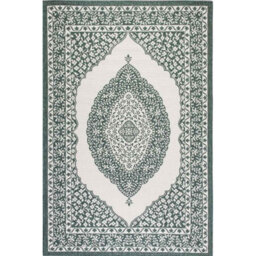 The Rugs Gemini Reversible Indoor & Outdoor Rug Polypropylene Medallion Rug In Green