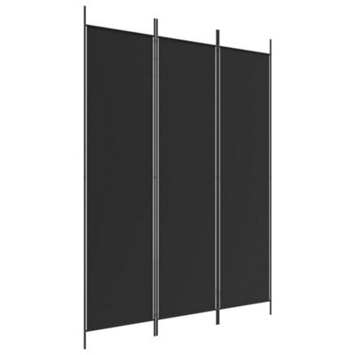 Vidaxl 3-Panel Room Divider Black 150X200 Cm Fabric Room Dividers - image 1