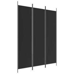 Vidaxl 3-Panel Room Divider Black 150X200 Cm Fabric Room Dividers