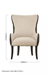 Orsina Doucet Chair, Easy To Assemble Outdoor Chair, Adjustable Large Chair, Armrest Velvet Dining Armchair - thumbnail 8
