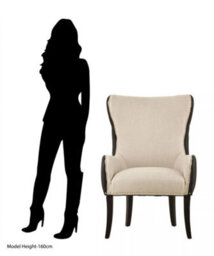 Orsina Doucet Chair, Easy To Assemble Outdoor Chair, Adjustable Large Chair, Armrest Velvet Dining Armchair - thumbnail 9