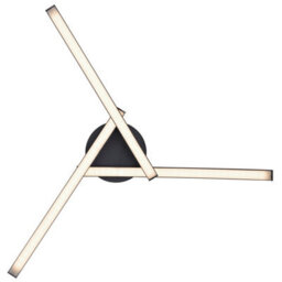 Luminosa Lighting Luminosa Tansy I Integrated Led Semi Flush Ceiling Light Matt Black 3X Led 3000-4000K - thumbnail 3