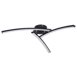 Luminosa Lighting Luminosa Tansy I Integrated Led Semi Flush Ceiling Light Matt Black 3X Led 3000-4000K - thumbnail 2