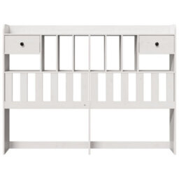 Berkfield Headboard With Storage White 160 Cm Solid Wood Pine - thumbnail 3